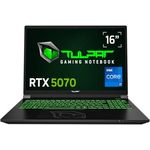 TULPAR T6 V3.6 Gaming Laptop, 16'' FHD+ 165Hz IPS-Display, Intel Core i7-14700HX, 16 GB RAM, 1 TB SSD, Nvidia RTX 5070, Windows 11
