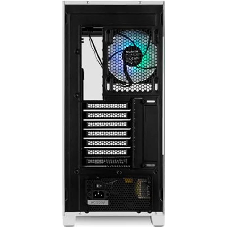 NOX Hummer ETHER, Miditower PC-Gehäuse mit gehärtetem Glas, USB-C und Anti-Staubfilter, Schwarz – Bild 4