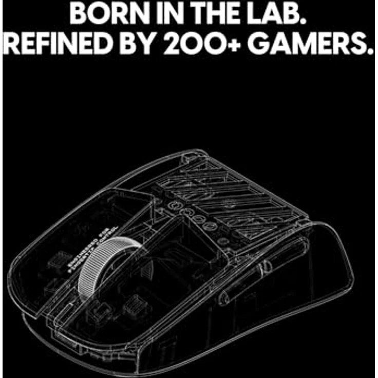 Pulsar Gaming Gears LAB X2F, Kabellose Ultraleicht-Gaming-Maus mit 32.000 DPI, 750 IPS, XS-1 Sensor, 8K kompatibel, Huano Blue Pink Dot Switches, Schwarz – Bild 2
