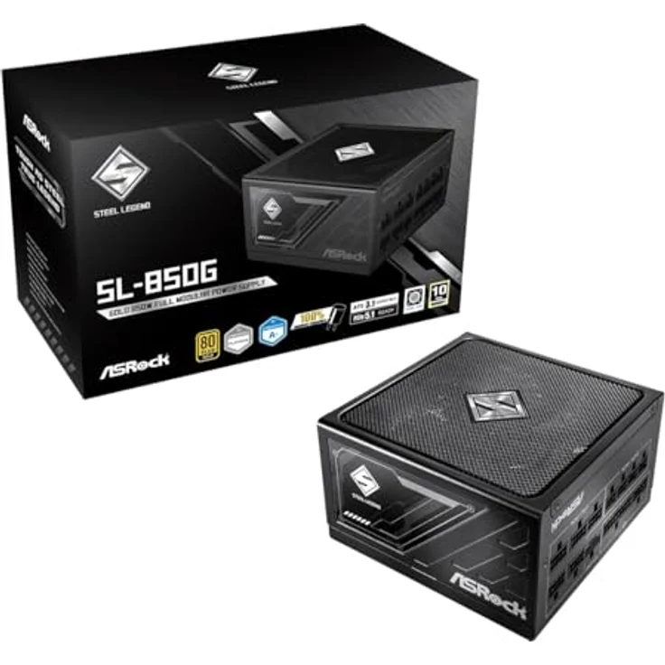 ASRock CL-850G Netzteil, 850W, 80 Plus Gold, 120 mm, Active PFC, kompaktes Gehäusedesign