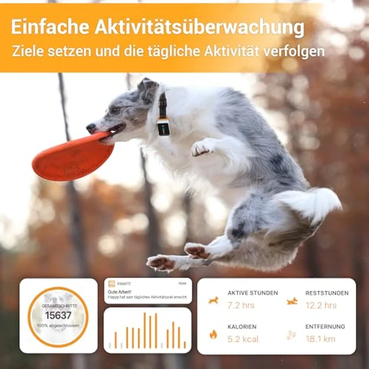 Pawfit 3 GPS-Tracker für Hunde und Katzen, Live-Satellitenortung, Wasserdicht, Weglaufalarm, Aktivitätstracking, für alle Halsbänder – Bild 4