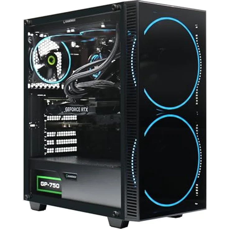 GameMax Black Hole 7815, Desktop-PC mit Ryzen 5 7500F, 16GB DDR5, 1TB SSD und RTX 5070 – Bild 2