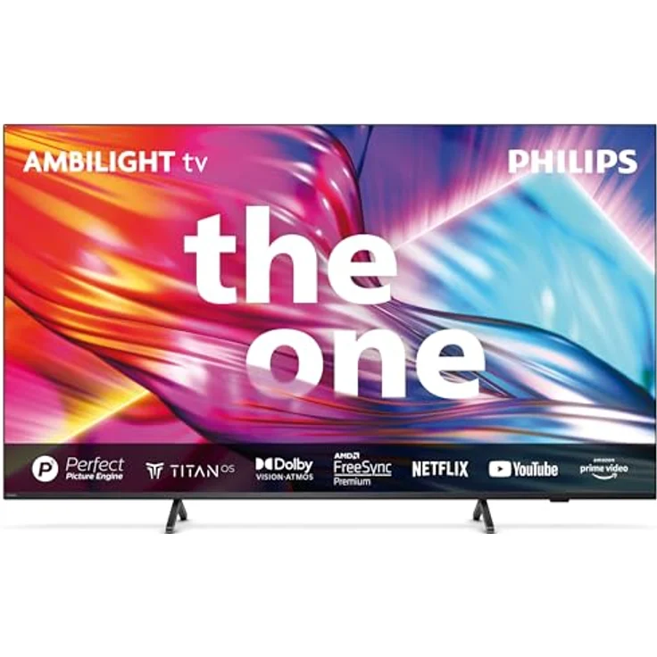 Philips Ambilight 75PUS8909 4K LED Smart TV - 75-Zoll Display mit Pixel-präziser Ultra HD Titan OS Plattform und Dolby Atmos-Klang. Funktioniert mit Alexa und Google Sprachassistent – Anthrazitgrau – Bild 1