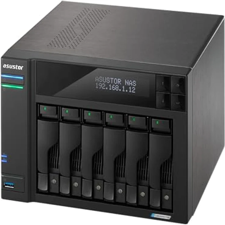 Asustor Lockerstor 6 Gen2+ AS6706T v2, 6 Bay NAS mit Intel Quad-Core 2.0GHz CPU, 8GB RAM, Dual 5GbE Ports, 4 M.2 SSD Slots, HDMI – Bild 4