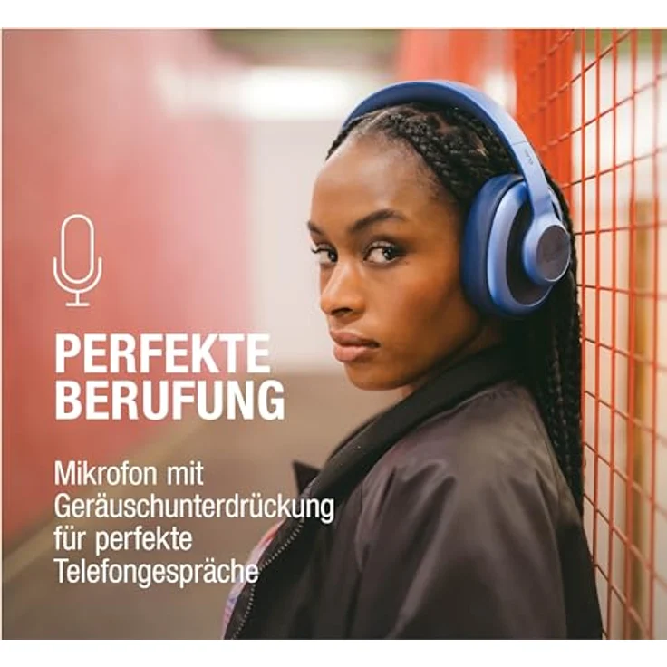 Fresh 'n Rebel Clam Blaze Bluetooth Kopfhörer Over Ear mit 80 Stunden Spielzeit, Perfect Calling, Wind-Noise Cancelling, Kabellos, Schnelladung, Tastensteuerung, Ambient-Sound-Modus (Lila) – Bild 4