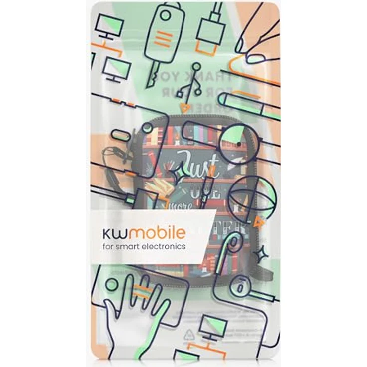 kwmobile Neopren Kopfhörer-Schutzhülle für in-ear Headphones, wetterfest, 6 x 9 cm, mit Reißverschluss – Bild 7