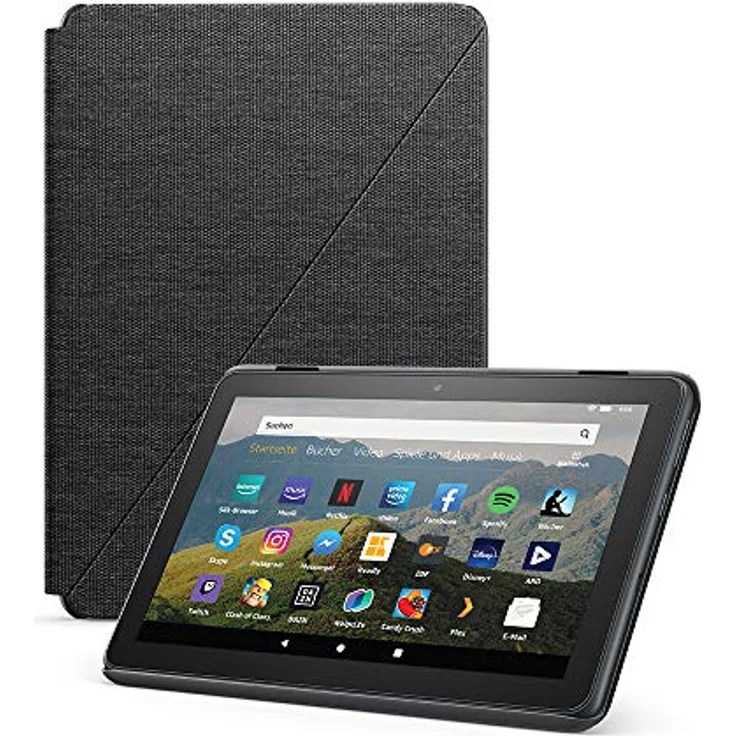 Hülle für Fire HD 8-Tablet | Kompatibel mit der 10. Generation (2020), Kohlenschwarz – Bild 2