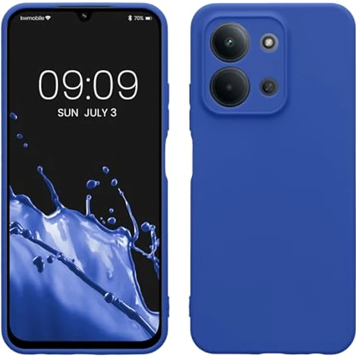 kwmobile Handyhülle für Xiaomi Redmi 15C / Poco C85, elastisches Silikon Case in Baltik Blau, reißfest und rutschfest – Bild 1
