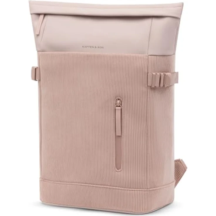 Kapten & Son Helsinki Cord Backpack, Freizeitrucksack mit Laptopfach für 15,6 Zoll Geräte, 17L, Rose Clay altrosa – Bild 1
