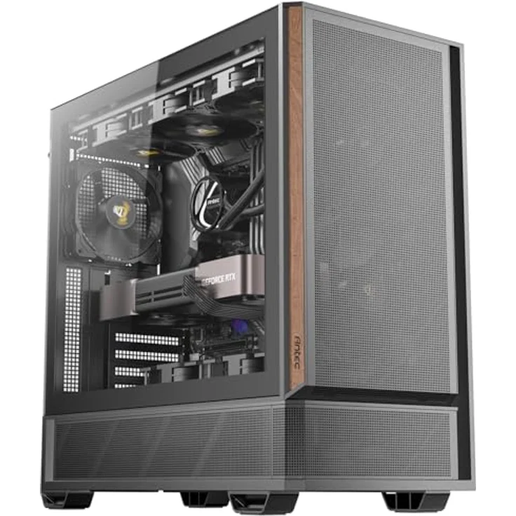 Antec P30 Air, PC-Gehäuse mit Metallgitter-Frontblende, schwarz, Highspeed-USB-Typ-C-Anschluss 10 Gbit/s, 7 PCIe-Steckplätze – Bild 1