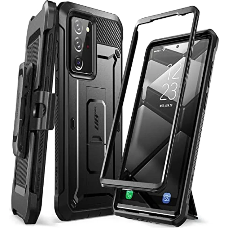 SUPCASE UBPro Outdoor Hülle für Samsung Galaxy Note 20 Ultra (6.9") 5G, Rugged Schutzhülle mit Gürtelclip und Ständer, Schwarz – Bild 1