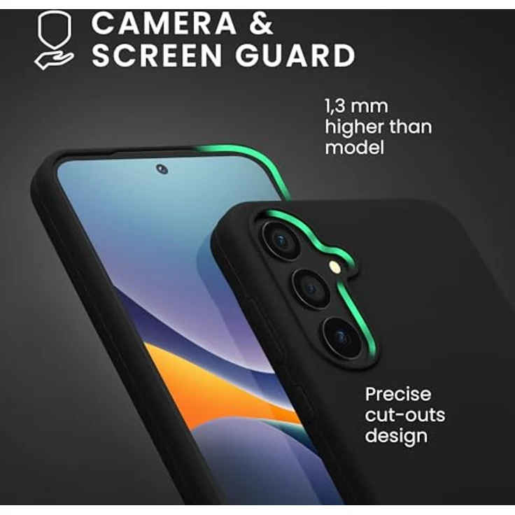 kwmobile Samsung Galaxy A55 5G Hülle - Silikon Handy Case mit weicher Oberfläche - Schwarz – Bild 5