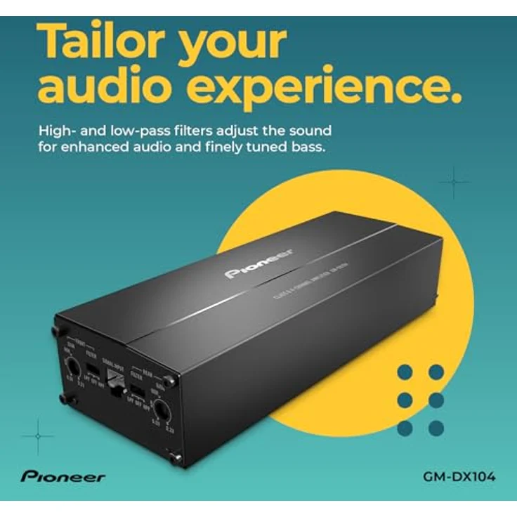 Pioneer GM-DX104, kompakter 4-Kanal-Verstärker mit 400 W Leistung und Class-D-Technologie – Bild 5