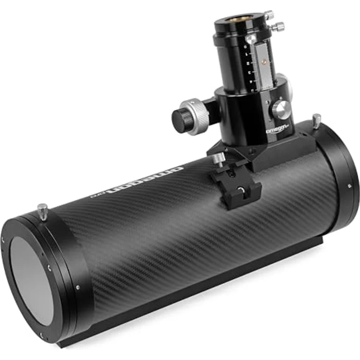 Omegon Pro Carbon Astrograph 114/456 OTA, Teleskop mit 2" Okularauszug, CNC-gefrästen Rohrschellen und leichtem Carbon-Tubus – Bild 4