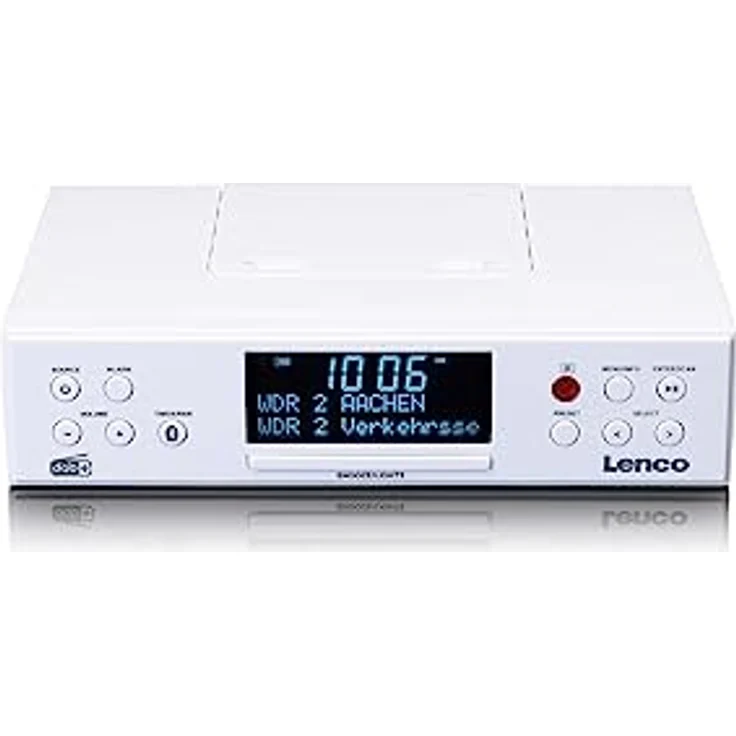 Lenco KCR-190 DAB+ Unterbau-Küchenradio - Bluetooth - PLL FM - 30 Senderspeicher - LED Display und Licht - Timer - Wecker - weiß – Bild 1