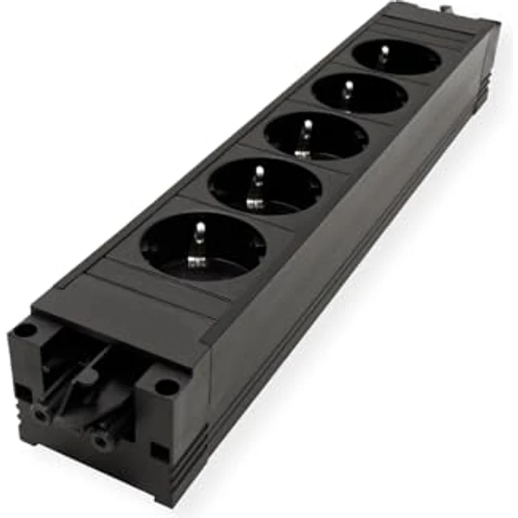 Bachmann STEP BASE Schutzkontakt Einbau-Tischsteckdosenleiste, 5x CEE7/3, schwarz – Bild 5