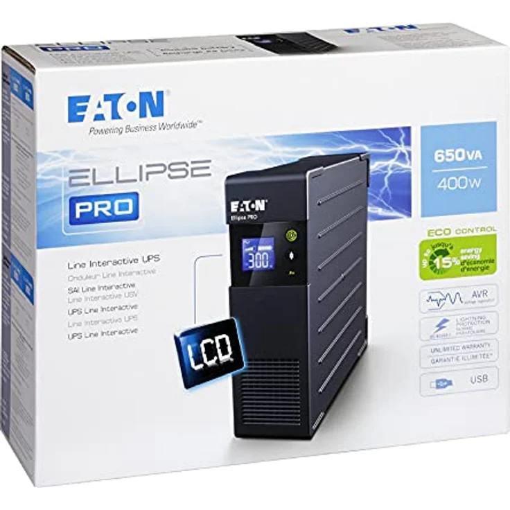 Eaton Ellipse PRO 650 FR Unterbrechungsfreie Stromversorgung (UPS) 4 AC-Ausgänge 650 VA 400 W - Unterbrechungsfreie Stromversorgungen (USP) (650 VA, 400 W, 165 V, 285 V, 220 V, 240 V) – Bild 8
