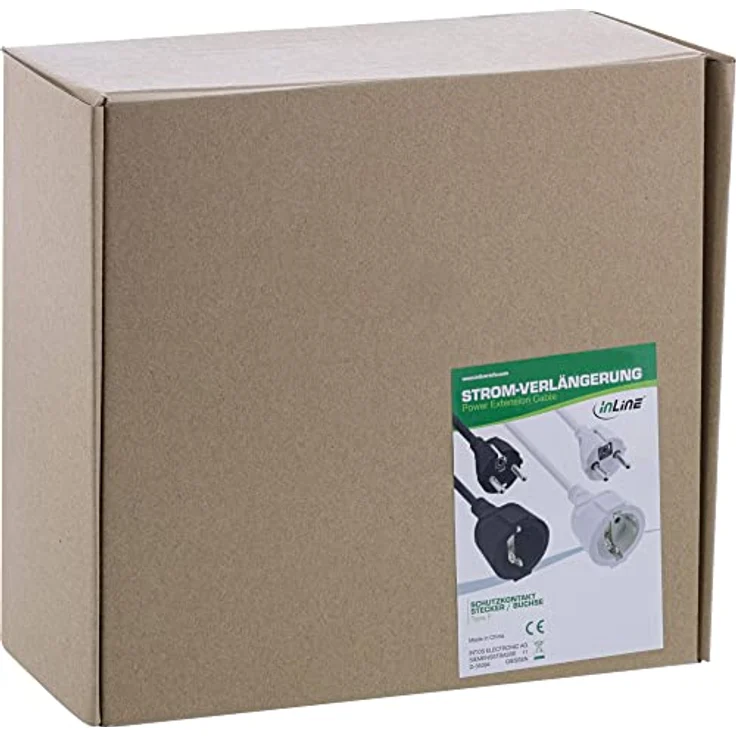 InLine® Strom-Verlängerung Schutzkontakt Stecker/Buchse, schwarz, 20m – Bild 2