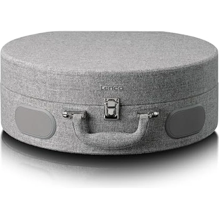Lenco LS-66 Plattenspieler - Bluetooth® Empfang & Übertragung, 2 integrierte Lautsprecher, AT3600 Magnettonabnehmer, Riemenantrieb, Auto-Stop, 33/45 U/min, RCA-Anschluss, Holzgehäuse - Grau – Bild 2