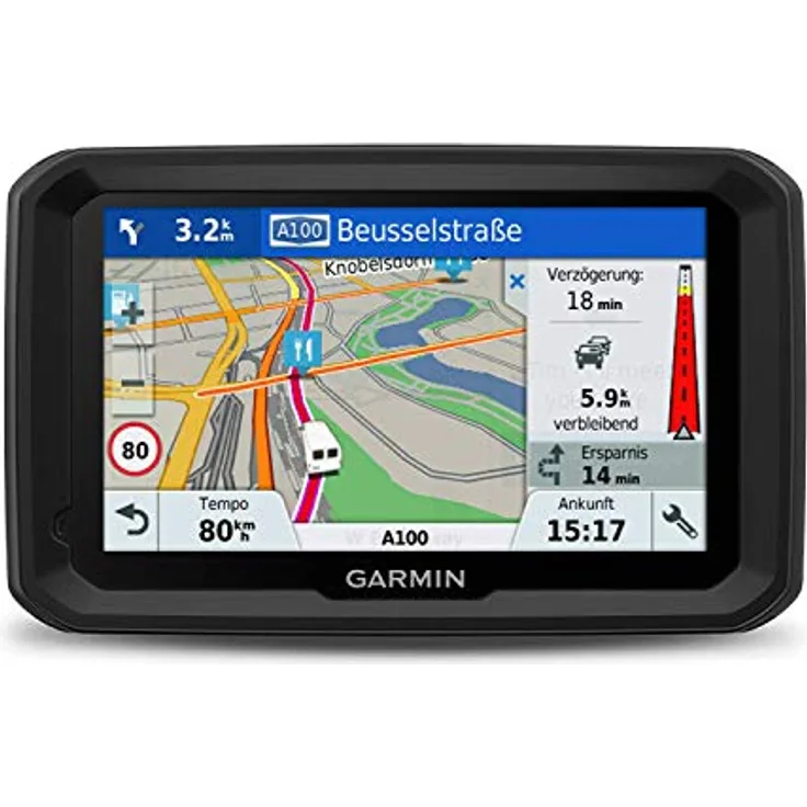 Garmin DEZL 580 LMT-D, 5" LKW-Navigationsgerät für Europa mit lebenslangen Karten-Updates, Schwarz/Grau