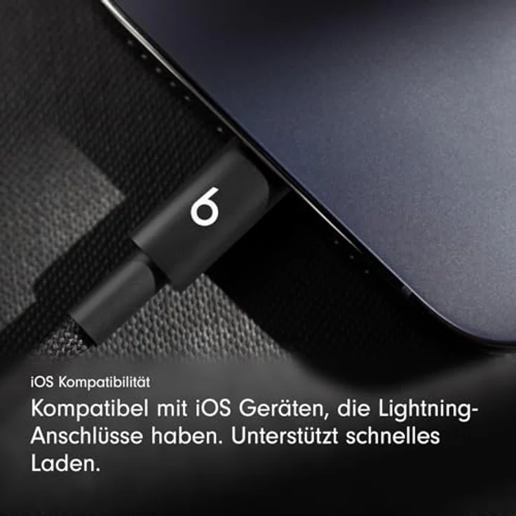 BEATS USB-C auf Lightning Kabel, 1,5 m, verstärkt und geflochten, Bolt Black – Bild 3
