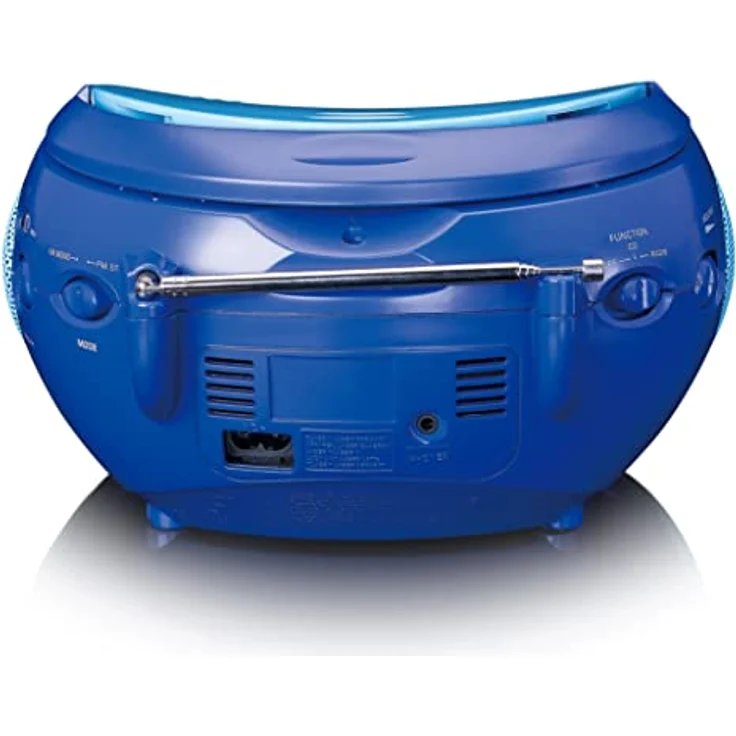 Lenco SCD-24 Kids CD-Player blau CD-Player FM-Radio klinken stickers – Bild 4
