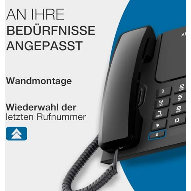 Alcatel T26 analoges Telefon Schwarz – Bild 4