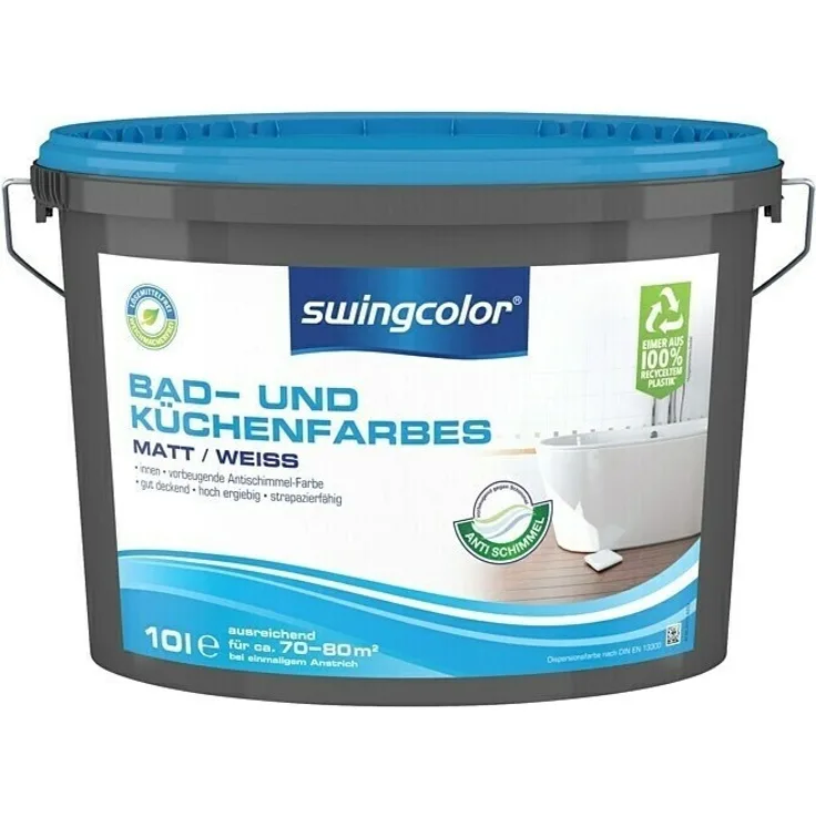 Swingcolor Bad- & Küchenfarbe (Weiß 10 l Matt)