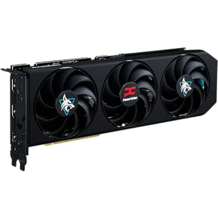 PowerColor Radeon RX9060XT Hellhound OC, Grafikkarte mit 16GB GDDR6, 310 mm, HDMI 2.1 und DisplayPort 2.1 – Bild 3