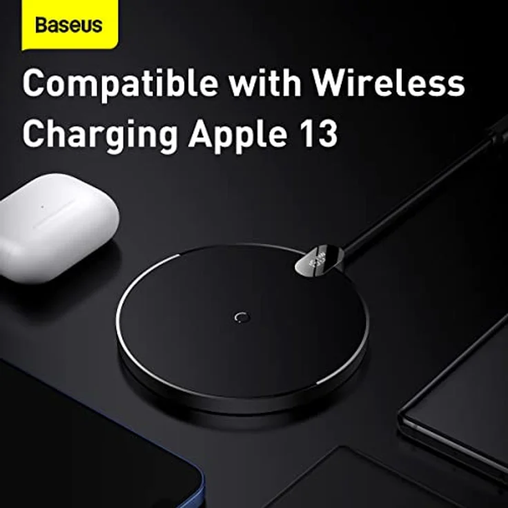 Baseus Inductive Wireless Charger Digital LED 15 W (schwarz) – Bild 4