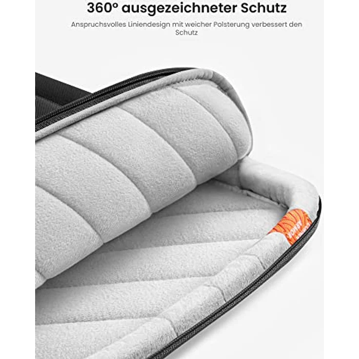 tomtoc 360° Business Laptoptasche für 2024, Rundumschutz nach Militärstandard für 13 Zoll Microsoft Surface Pro 11/10/9/8/X und 12,3 Zoll Surface Pro 7+/6/5/4/3/2/1, wasserabweisendes Material, praktisches Aufbewahrungssystem, schwarz – Bild 5
