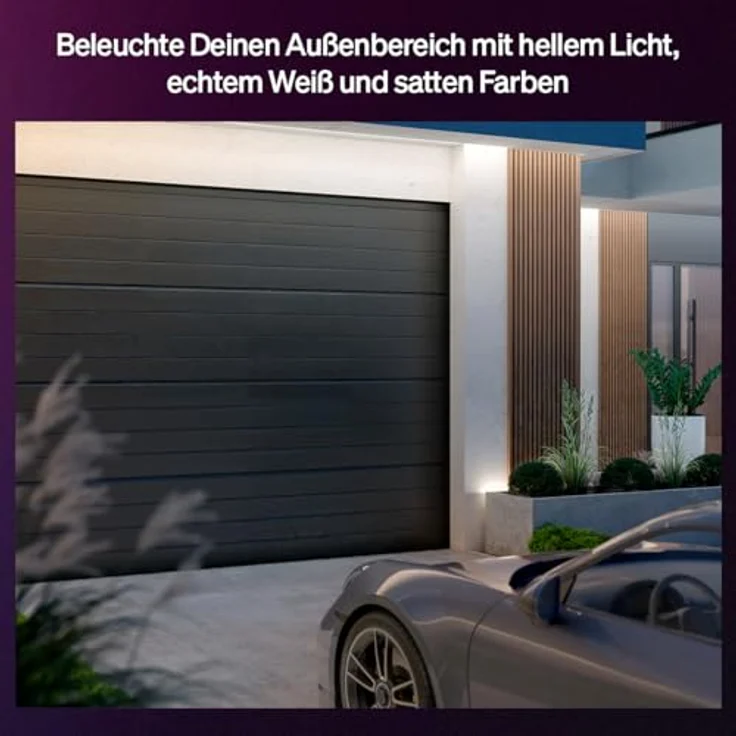 Philips Hue Flux Outdoor 10-Meter LED-Lightstrip, 3000 lm, Mehrfarbig, wetterfest, App- und Sprachsteuerung – Bild 4