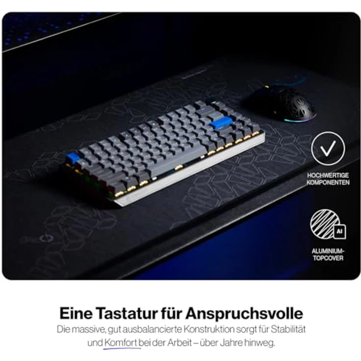 ENDORFY Thock V2 75% Wireless DE, QWERTZ, Yellow switches by Gateron, Aluminiumoberteil, Hot-Swap, Lautstärkeregler, Programmierbare Makros – Bild 3