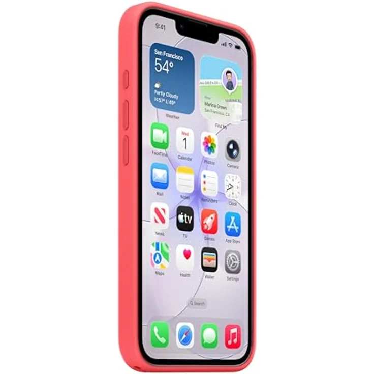 Apple iPhone 17e Silikon Case mit MagSafe, guavepink - 45% recyceltes Silikon, Mikrofaser-Futter, kabelloses Laden – Bild 4