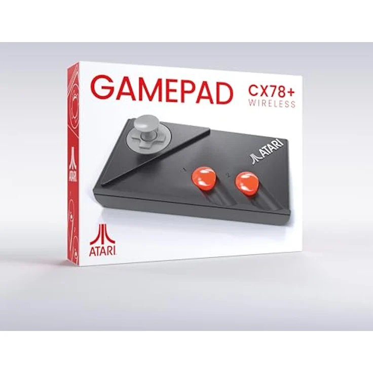 Plaion CX78+ Wireless Gamepad für Atari 2600+, 2600 und 7800, ergonomisches Design, kabellose Signalübertragung, Schwarz – Bild 2