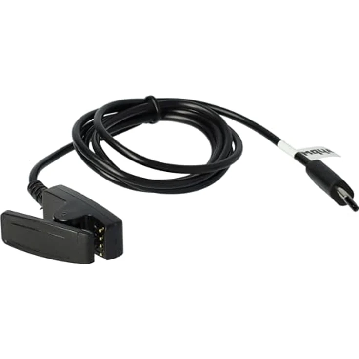 vhbw USB Ladekabel kompatibel mit Garmin vívomove Trend 010-02665, 100 cm, schwarz, praktisch und stabil für Fitness-Tracking – Bild 4