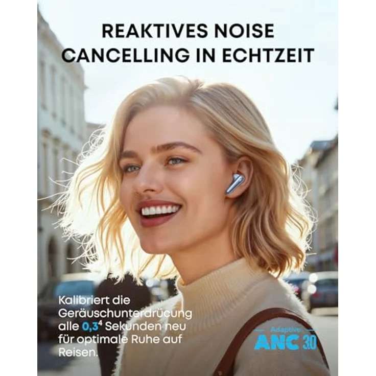 soundcore Liberty 4 Pro, Kabellose Noise Cancelling Earbuds mit 7 Sensoren, Echtzeit-ANC, Hi-Fi-Klang, 6 Mikrofone für klare Anrufe, superschnelles Laden, Schwarz – Bild 4