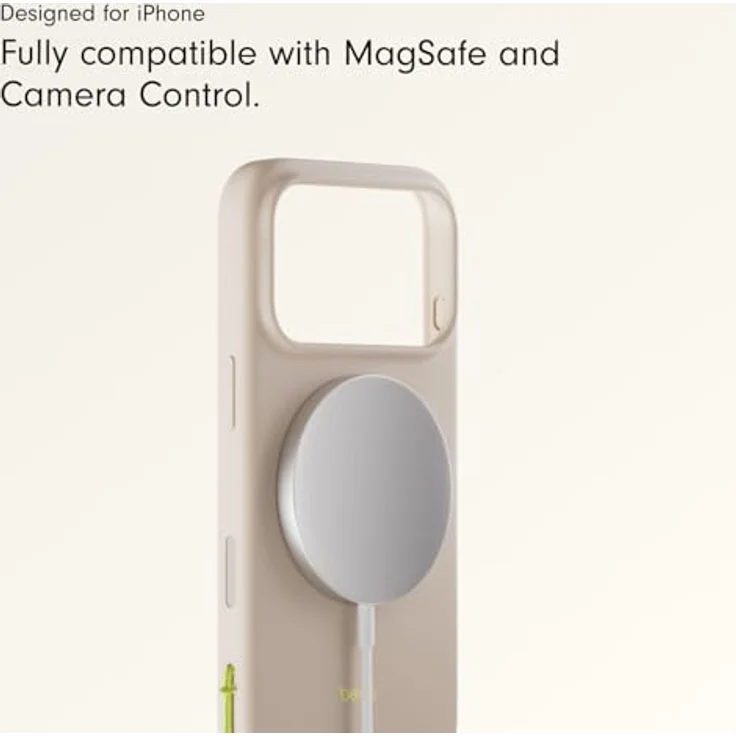 Beats iPhone 17 Kickstand Case, MagSafe mit Kamerasteuerung, integrierter Ständer, matte Oberfläche und Mikrofaser-Innenfutter – Kalkstein – Bild 5