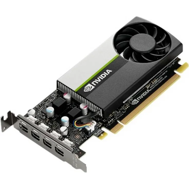 Nvidia T1000, Grafikkarte mit 4GB GDDR6-RAM, PCIe x16, Mini DisplayPort, Low Profile, Vulkan-Unterstützung
