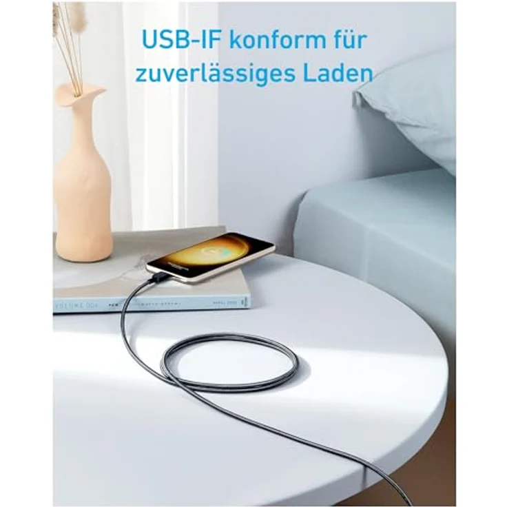 Anker USB C auf USB C Kabel, 60W PD 3.0 Schnellladekabel, 0,9m für iPhone 17 Pro Max/16/15, Samsung Galaxy S25/S24, MacBook Pro/Air, iPad Pro/Air – Bild 4