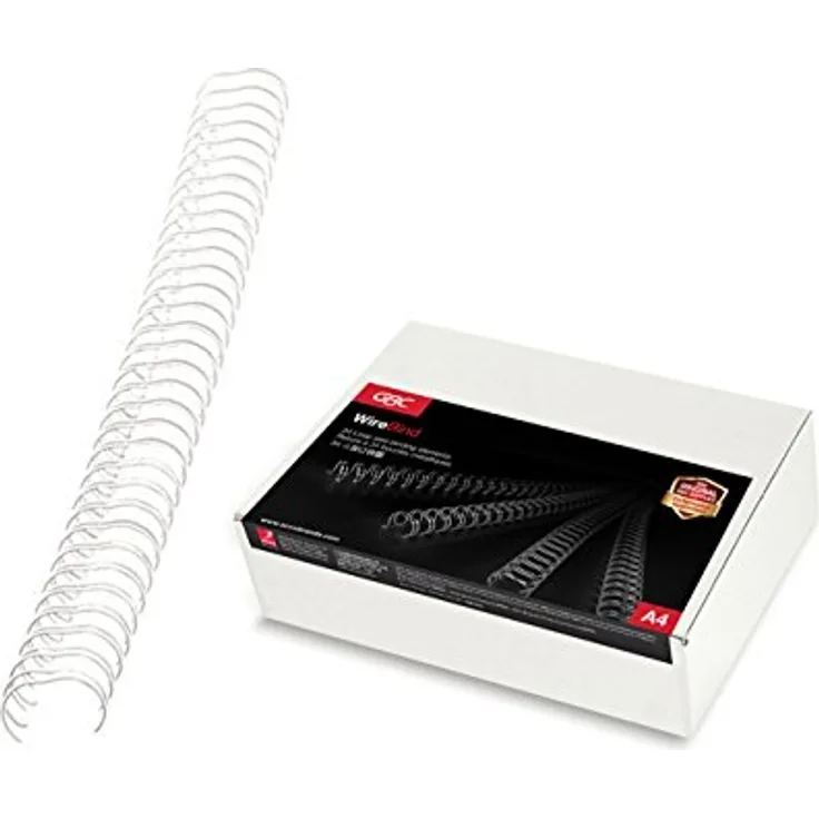 WireBind Drahtbinderücken, 100 Stück, 8mm, weiß