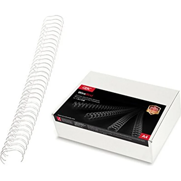 WireBind Drahtbinderücken, 100 Stück, 8mm, weiß – Bild 1