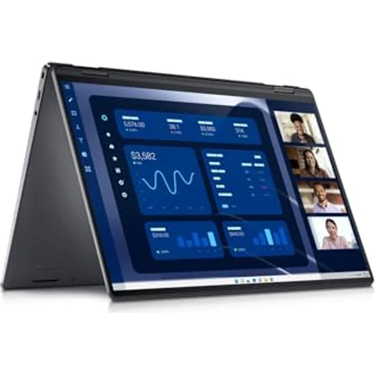 DELL Latitude 9450 2-in-1, Business Convertible mit 14" QHD+ Touchscreen, Intel Core Ultra 7 165U, 16 GB RAM, 512 GB SSD, Onboard Graphics, grau, Windows 11 Pro – Bild 1