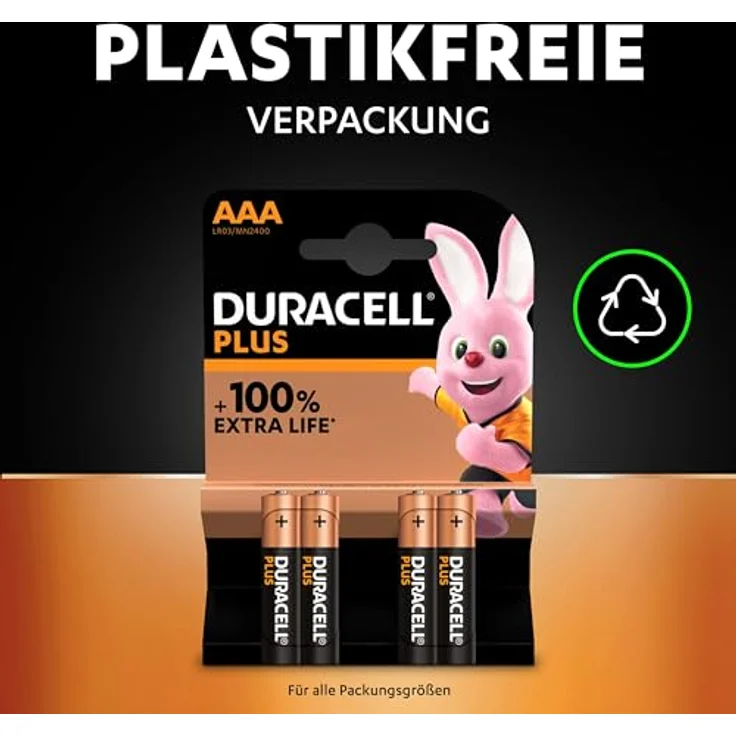Duracell Plus AAA Batterien – 8er Blister, Alkaline, lange Lebensdauer, auslaufsicher, plastikfreie Verpackung – Bild 6