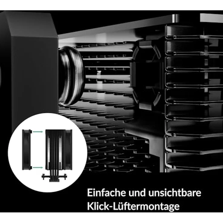 ARCTIC Freezer 36 (schwarz) - Single-Tower CPU Kühler mit Push-Pull, zwei druckoptimierte 120 mm P-Lüfter, Hydrodynamisches Gleitlager, 200–1800 rpm, 4 Heatpipes, inkl. MX-6 Wärmeleitpaste – Bild 3