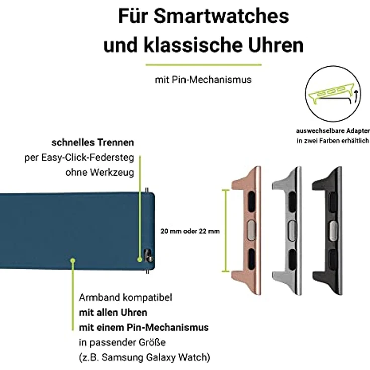 Artwizz WatchBand Silicone für Apple Watch 38/40mm - NordicBlue Wearables-Zubehör – Bild 4