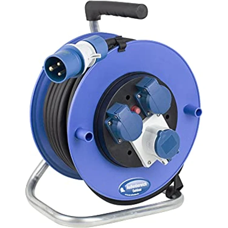 as - Schwabe E Caravan Kabeltrommel 230 V – Verlängerungskabel-Trommel mit E Stecker & 25 m Leitung – Robustes Camping Zubehör für den Außenbereich – IP44 – Made in Germany - Schwarz I 10176 – Bild 2