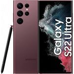 Samsung Galaxy S22 Ultra 5G Smartphone, 6.8 Zoll Dynamic AMOLED Display 2X, 120Hz, HDR10+, 108MP Kamera, 5.000 mAh Akku, Hybrid-SIM, Android 12 to 13 - Deutsche Version (256 GB, Burgundy)