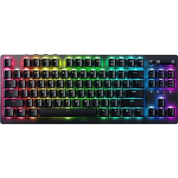 Razer DeathStalker V2 Pro Tenkeyless (Red Switch) - Kabellose Optische Low-Profile-Gaming-Tastatur (Lineare Optische Switches, HyperSpeed Wireless, Bluetooth 5.0) QWERTY US-Layout | Schwarz – Bild 1