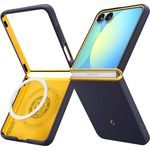 Spigen Nano Pop MagFit Hülle für Samsung Galaxy Z Flip 7, MagSafe-kompatibel mit zweifarbigem Kameraring, Blueberry Navy